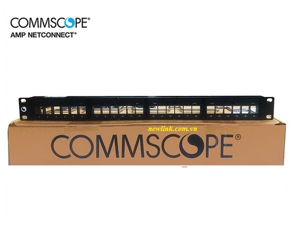 Patch Panel commscope Cat6Thanh đấu nối, UTP, DDM, 24 cổng, 1U, rỗng, thẳng, P/N 760237040